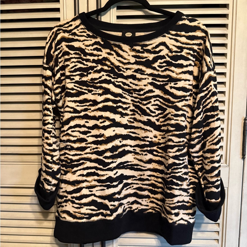 JNY Sport Zebra Print Sweater